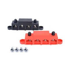 New 5/16" 4 Stud Power and Ground Distribution Block with Cover New US