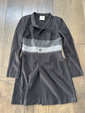 Cabi Love Carol Collection Long Button Front Blazer Jacket Women's XS Black Gray