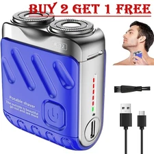 Mens USB Electric Shaver Trimmer Razor Rechargeable Hair Beard Shaving Machine