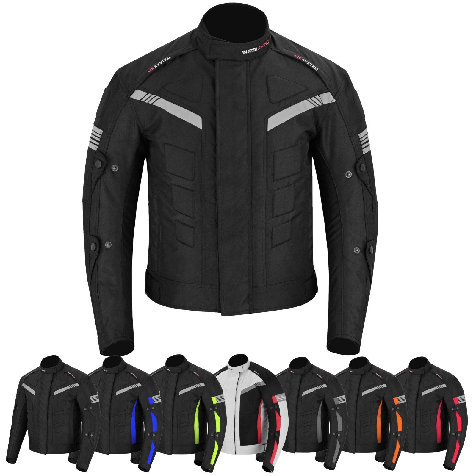 Giacca Moto Uomo, Giacca Touring, Quad Protettore Estraibile, Taglie XS-6XL