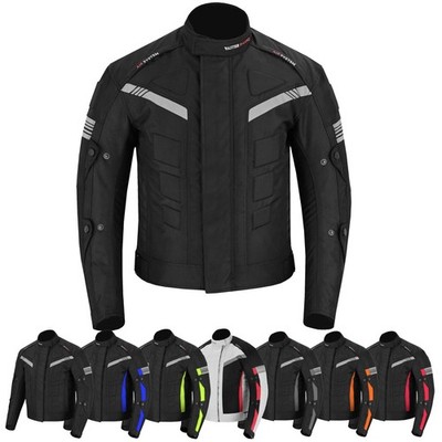 Herren-Motorradjacke, Tourenjacke, herausnehmbarer Quad-Protektor, Größen XS-6XL