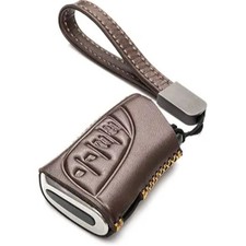 Genuine Leather Smart Key Fob Case Protector Compatible with RX350, ES250, Brown