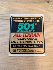 Reynolds Original Bicycle Decal - 1 x Frame Decal - 501 All Terrain