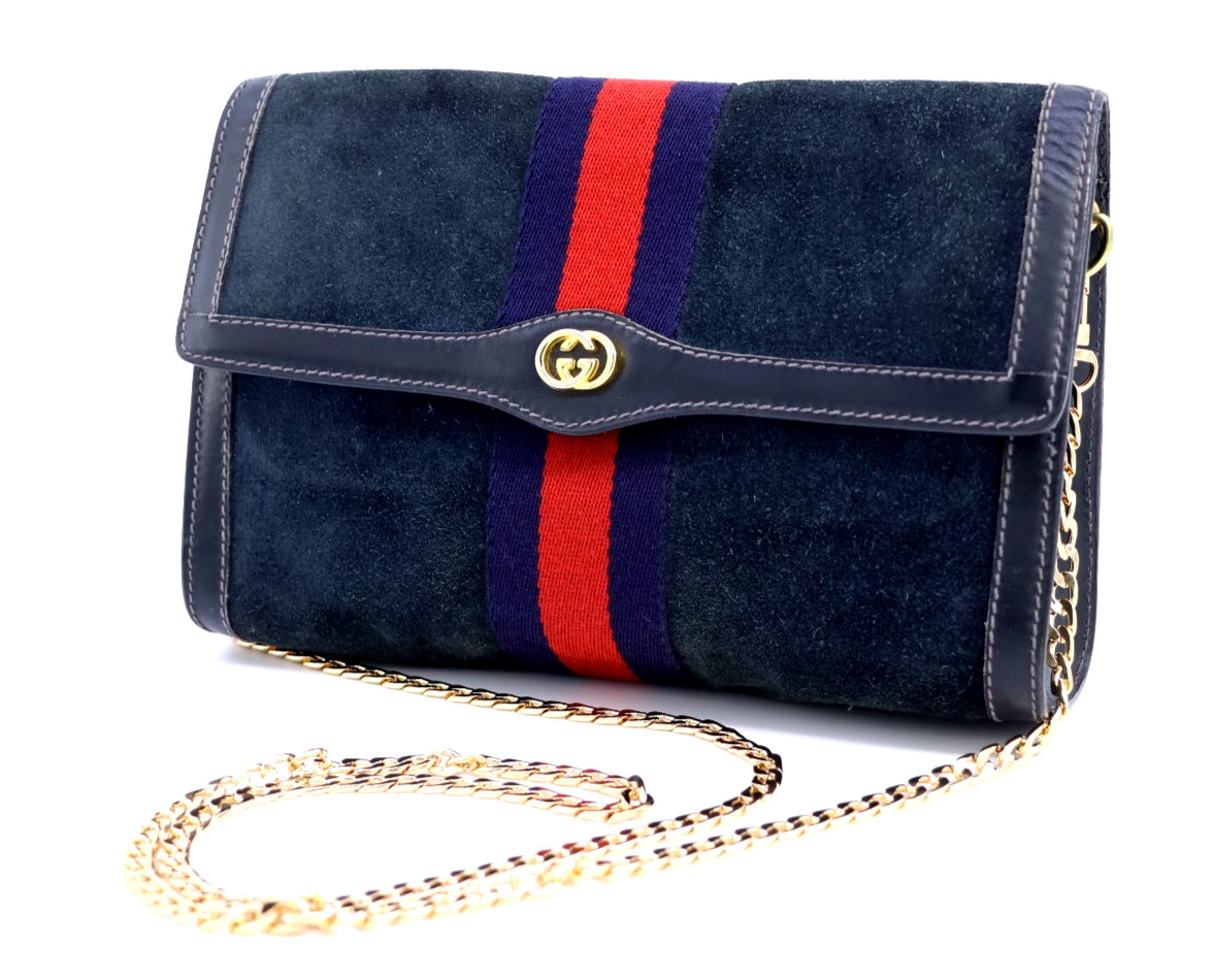Gucci borsa a tracolla vintage pochette borsa borsetta sherry pelle scamoscia...