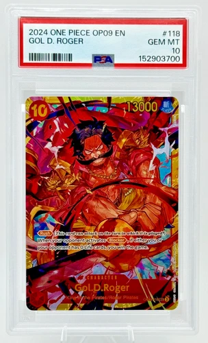 2024 ONE PIECE GOL D. ROGER OP09-EMPERORS IN THE NEW WORLD #118 PSA 10 ENGLISH