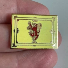 Vtg Scotland Lion Rampant Enamel Flag Pin Scottish Royal Standard Patriotic NOS