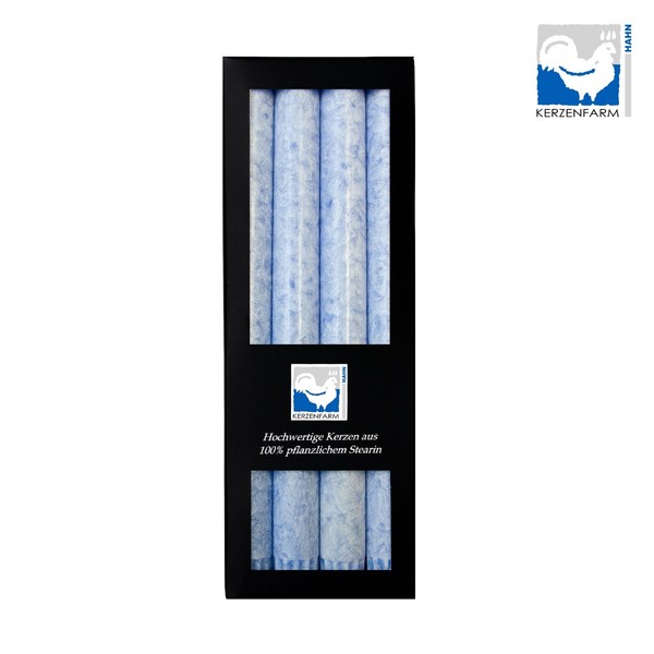 Stearin Stabkerzen Blau 25Cm Kerzen Tafelkerzen Winter Tischdeko Wohnen-image