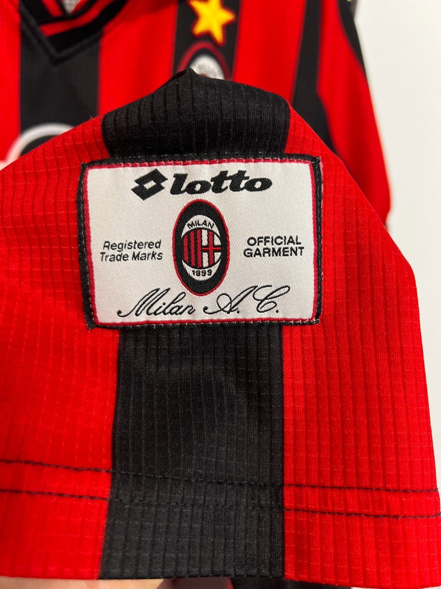 AC Milan Home football shirt 1997 Soccer Lotto Maglia Jersey Mens