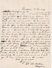 1859 Letter from Gardiner, ME