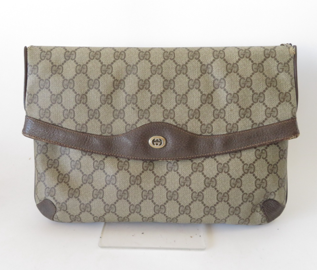 Autentica pochette Gucci GG PVC in pelle I#45559