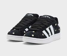 adidas Campus 00s Low Top Sneaker Velurleder schwarz/weiß gepunktet EU 38