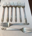 Royal Danish International Sterling Silver 8 Dessert Salad Fork 6 3/8'' & 420g