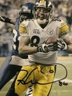 HINES WARD PITTSBURGH STEELERS AUTOGRAPHED SIGNED 8X10 COLOR PHOTO COA!