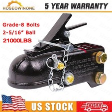 Heavy Duty Cast Adjustable Trailer Coupler 2-516 Ball 21000lbs Channel-mount