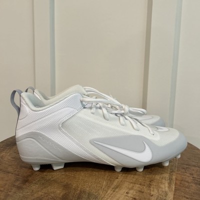 Size 10-Men s Nike Alpha Huarache 8 Varsity Lacrosse Cleats White CZ6558-110 NEW