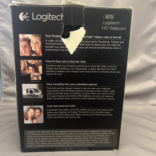 Logitech C615 HD Web Cam - Black - 第 3/8 張圖片