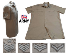 No2 Shirt British Army FAD Uniform Short Sleeves With Rank Badges Assorted Sizes