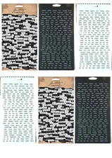 Scrapbooking Stickers Chit Chat Black & White Ideaology Advantus 11 Pack TH92998