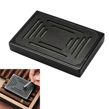 Black Plastic Tobacco Rectangular Smoking Cigar Hygrometer Humidor Humidifier