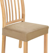Real Velvet Chair Seat Covers Removable Washable Anti-dust Dining Room Chair Sea