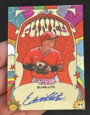Eli Willits Auto /14 Funky - 2026 Leaf Vivid Baseball FA-EW1