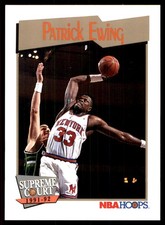 Patrick Ewing 1991-92 Hoops #483 Knicks NBA READ FREE SHIPPING AutographDen