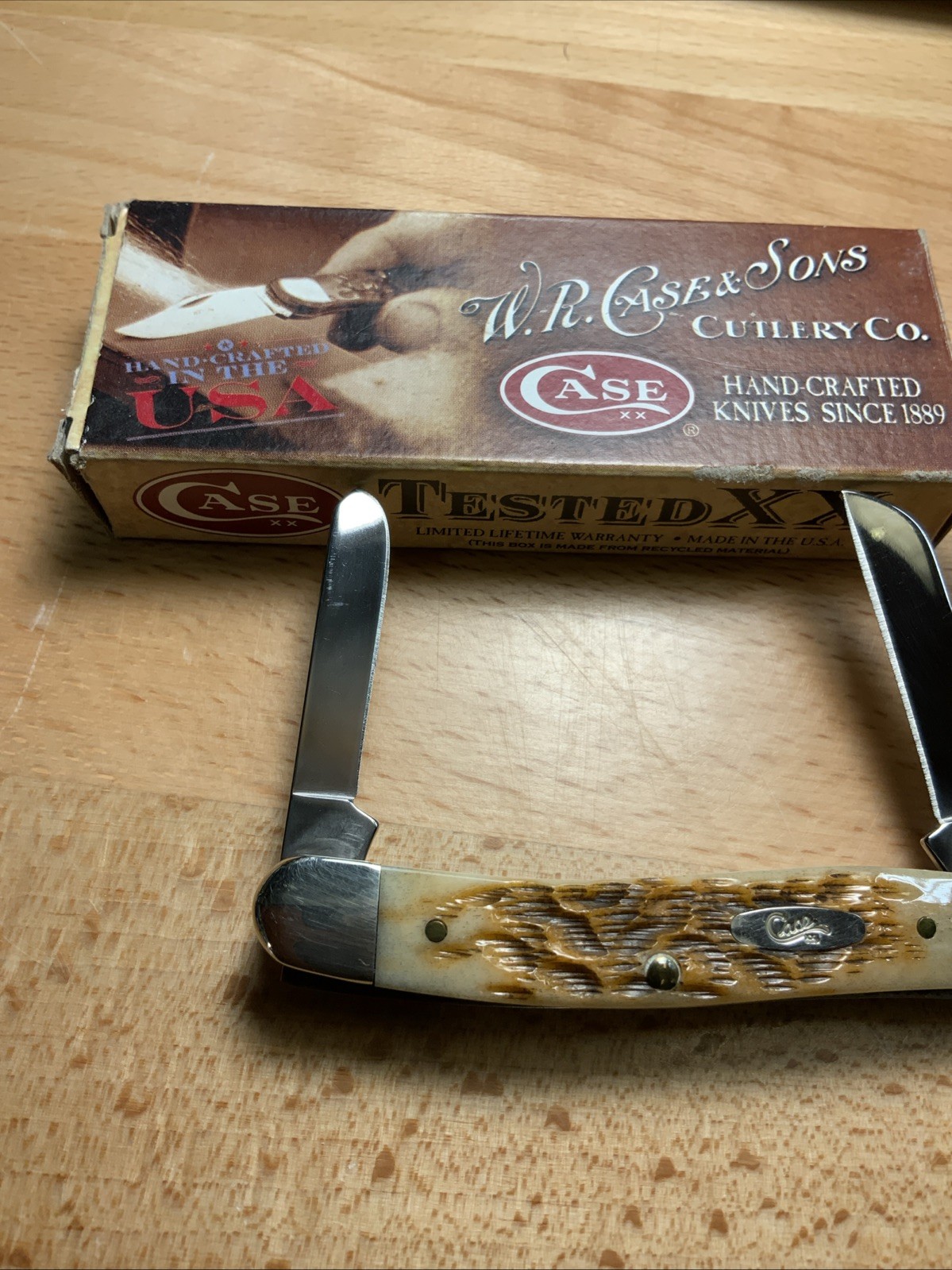 Case XX 2010 6318 SS Medium Stockman  Amber Bone / Original Box & Papers