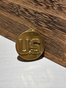 Vintage WWII U.S. ARMY MILITARY Uniform Collar BRASS INSIGNIA Unique Clutch