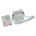 (Blue) Instant Camera Case Clear PC Bag Instant Camera Protective Case