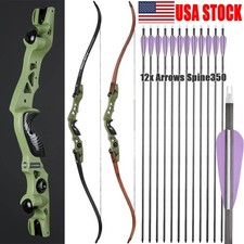 62" ILF Recurve Takedown Bow 25-60lbs Archery Hunting Arrow Shooting Competition