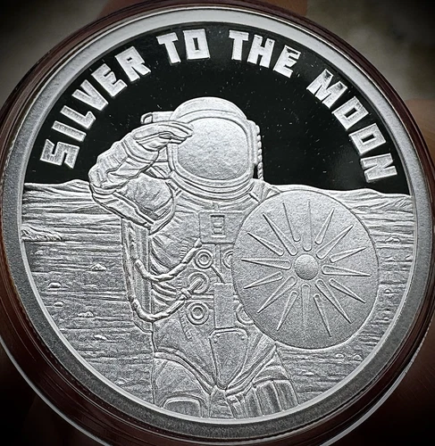 2024 1oz Silver Shield Silver To The Moon .999 AG Proof Round (COA 155).  No box