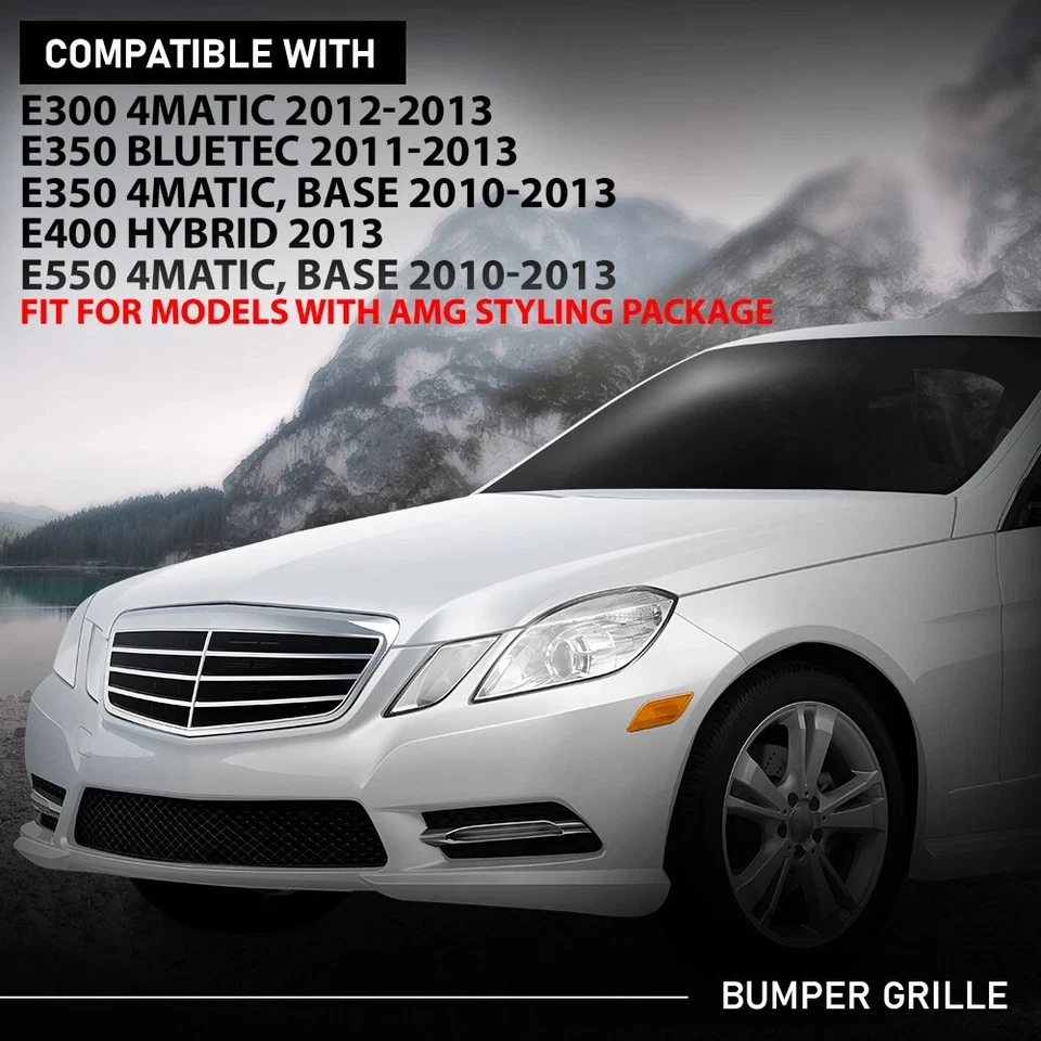 Parachoques delantero parrilla inferior negro para Mercedes Benz E350 2010-2013 2128851253 Foto 4 de 4