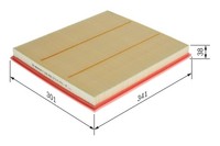 Luftfilter Bosch F 026 400 373 Filtereinsatz FüR Ford FY Transit Custom V362 FZ