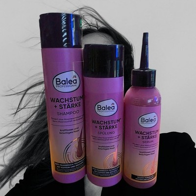 Balea Shampoo Wachstum &Stärke, 250 ml&Spülung Conditioner&S 200 ml&Serum 150 ml