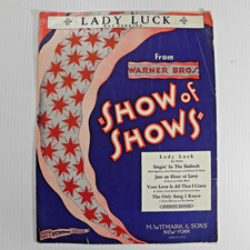 Lady Luck 1929 Vintage Sheet Music From The WB Film, 