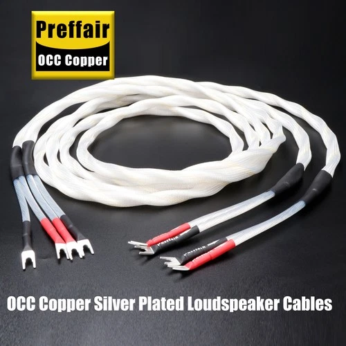 Audiophile Grade OCC Copper Silver Plated Cable Y-Plug Connectors