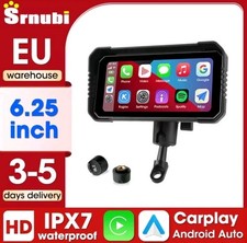 GPS Moto 6.25" Moto Impermeabile IPX7 CarPlay Android Mappa Display Navigatore
