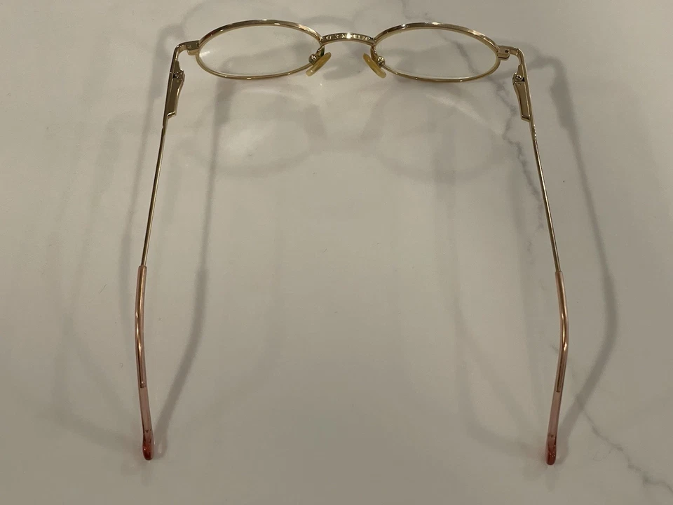 Gafas Mickey vintage doradas ovaladas bisagras de resorte marcos solamente - damas mujeres Foto 4 de 4