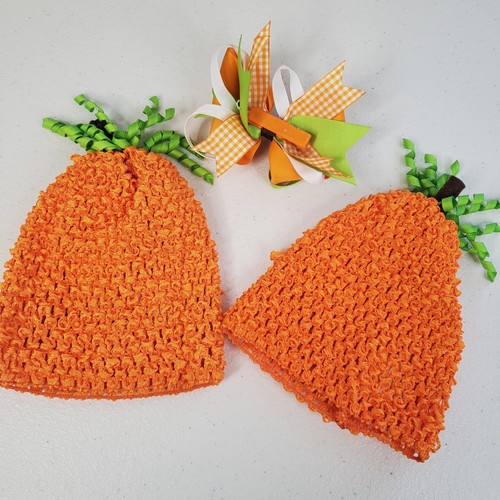 Little Miracles Bebé Calabaza Sombrero Suyo, Su Niño Niña Gemelos Halloween Foto 6-18mo - Imagen 2 de 5