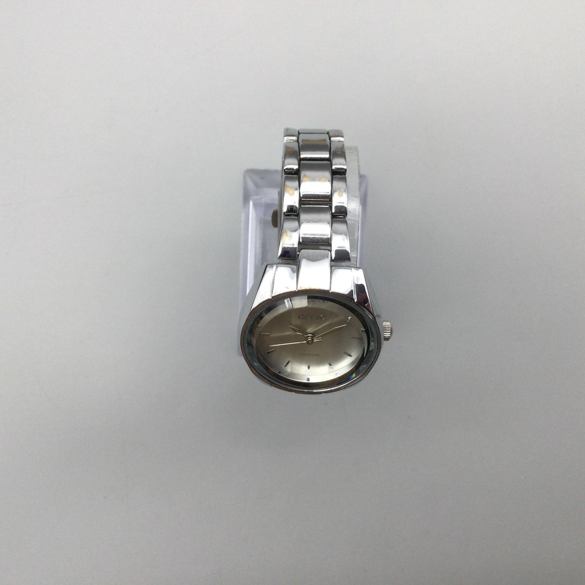 Relic Women\'s Silver Tone Crystal-Accent Bracelet Watch with box need battery Women main image 3