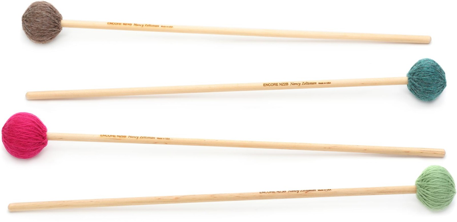 Молоточки для игры на бис GRADB Nancy Zeltsman, Фирменные молоточки для маримбы - Градуированный набор