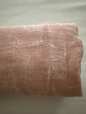 Aden Anais Peach Color Floral Baby Blanket White Flowers Muslin Cotton Swaddle