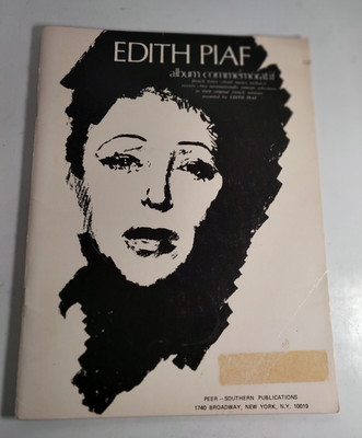 1964 Edith Piaf Album Commémoratif Peer Southern Paperback Songbook Partitions