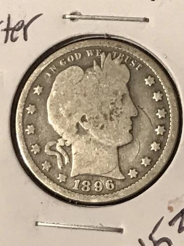 1896 Barber Quarter   G