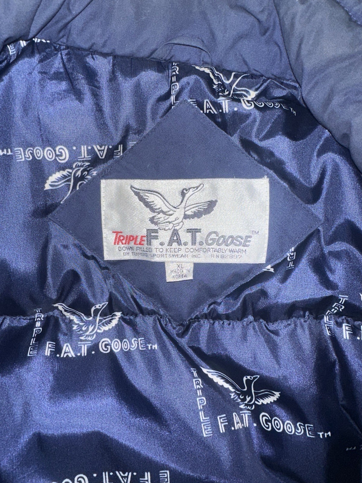 Triple F.A.T. Goose Navy Blue WOMEN’S Jacket XL  — See Pics For Stains image 4