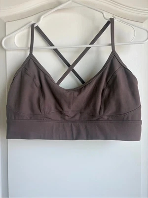 Varley Always Surrey Kaffeebohne Espresso Sport BH ungepolstert Gym Athleisure L - Bild 1 von 4