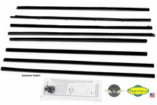 1961 1962 Galaxie 2-door Hardtop Door Window Felt Fuzzies Rubber Seal 8 Pc Kit
