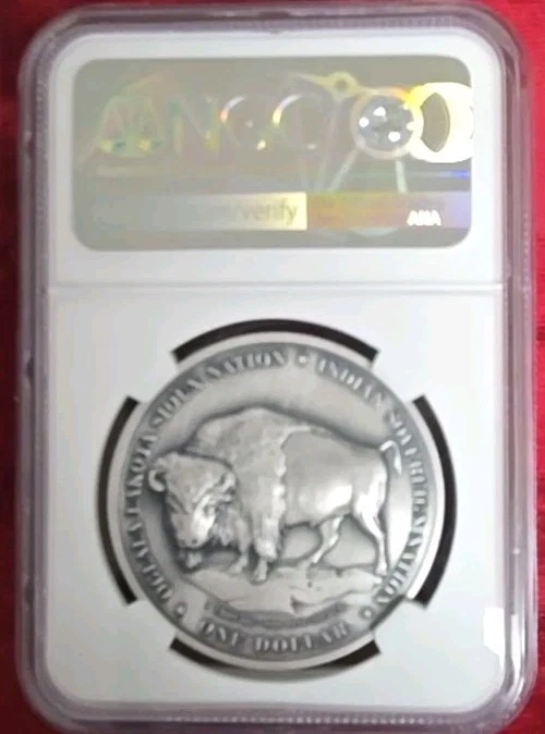 2023 $1 Onca Papa Ultra High Relief Oglala Lakota Sioux Nation MS-70 - Image 4 of 4