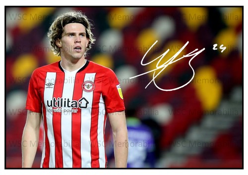 11071. Mads Bech Sorensen Signed Pictures (A4 Prints) Brentford Wimbledon etc.