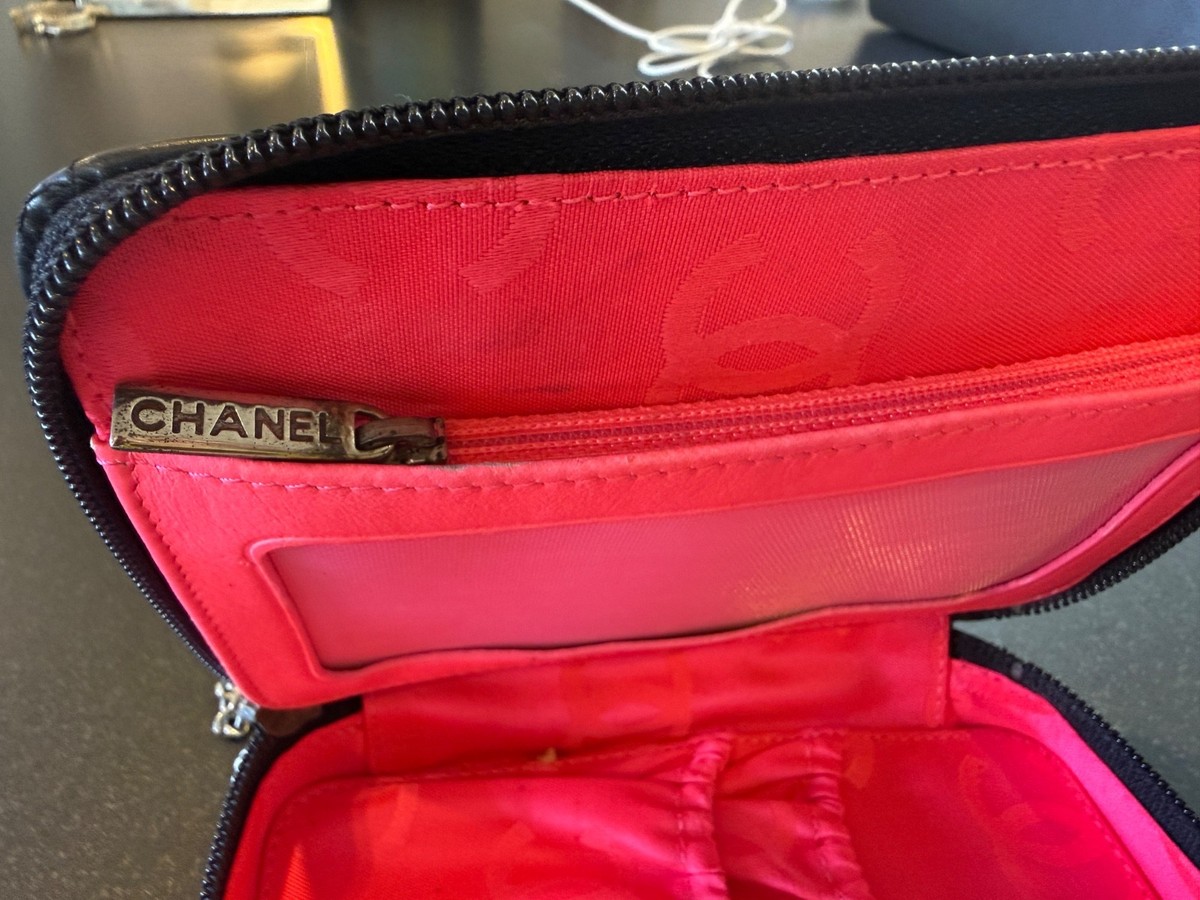 Chanel Black quilted leather jewelry case | eBay